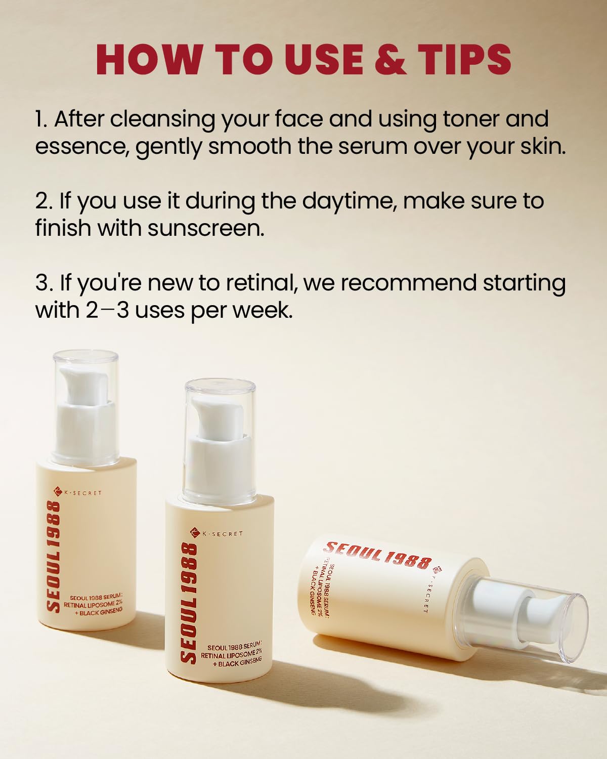 K-Secret Seoul 1988 Serum: Retinal Liposome 2% + Black Ginseng