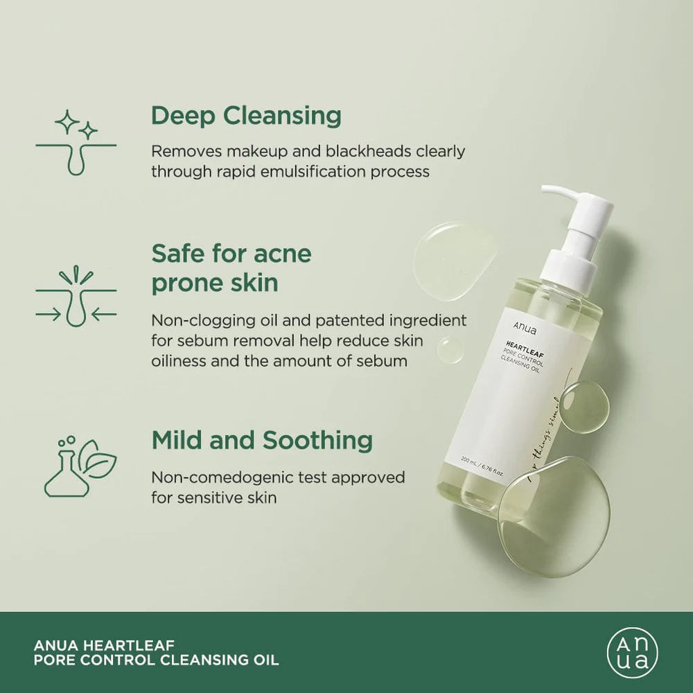 Anua Heartleaf Pore Control Cleansing Oil 200ml / 6.76 fl.oz.