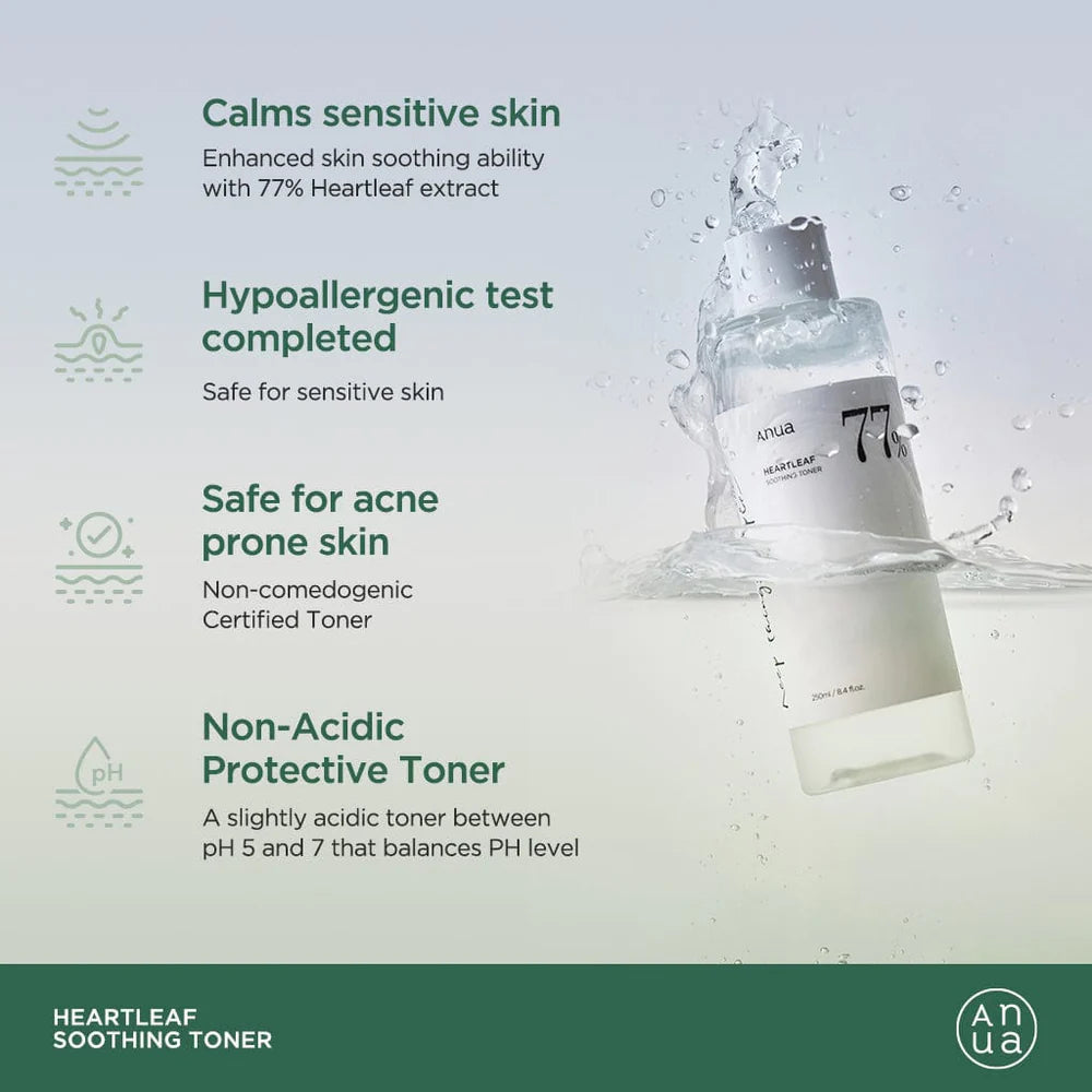 Anua Heartleaf 77% Soothing Toner 250ml / 8.4 fl.oz.