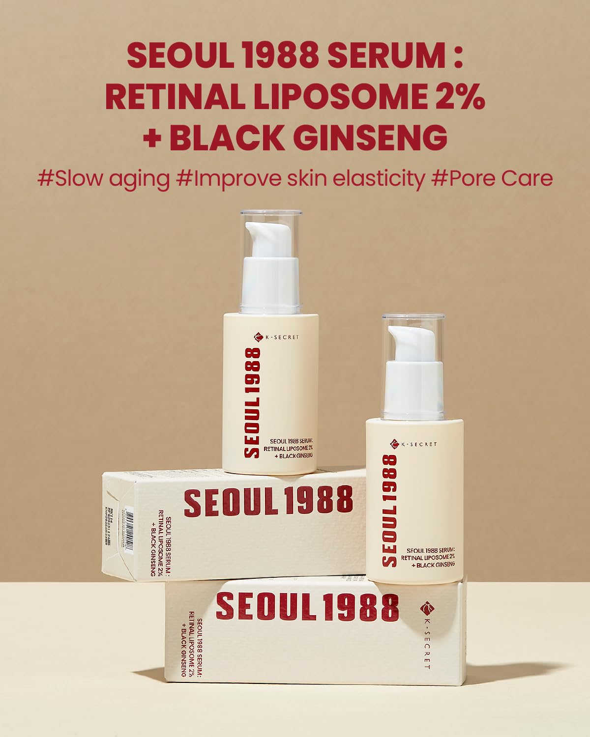 K-Secret Seoul 1988 Serum: Retinal Liposome 2% + Black Ginseng