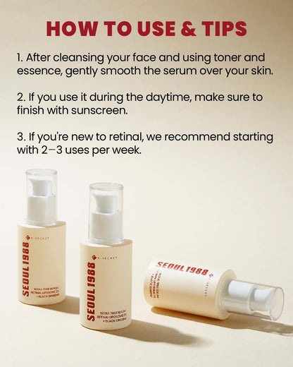 K-Secret Seoul 1988 Serum: Retinal Liposome 2% + Black Ginseng