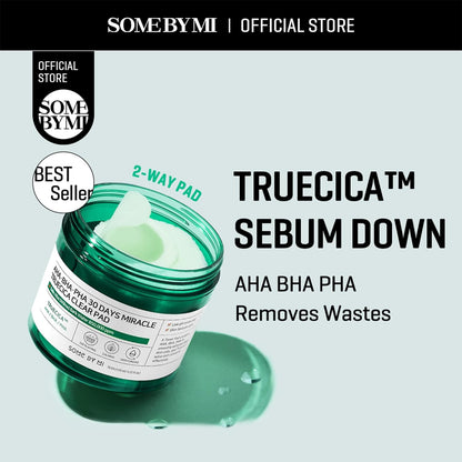 SOME BY MI AHA, BHA, PHA 30 Days Miracle Truecica Clear Pad 70 pcs 125ml