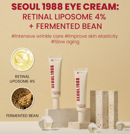K-SECRET SEOUL 1988 Eye Cream : Retinal Liposome 4% + Fermented Bean 30ml