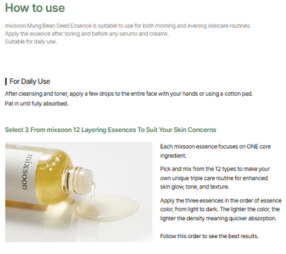 Mixsoon Mung Bean Essence 100ml