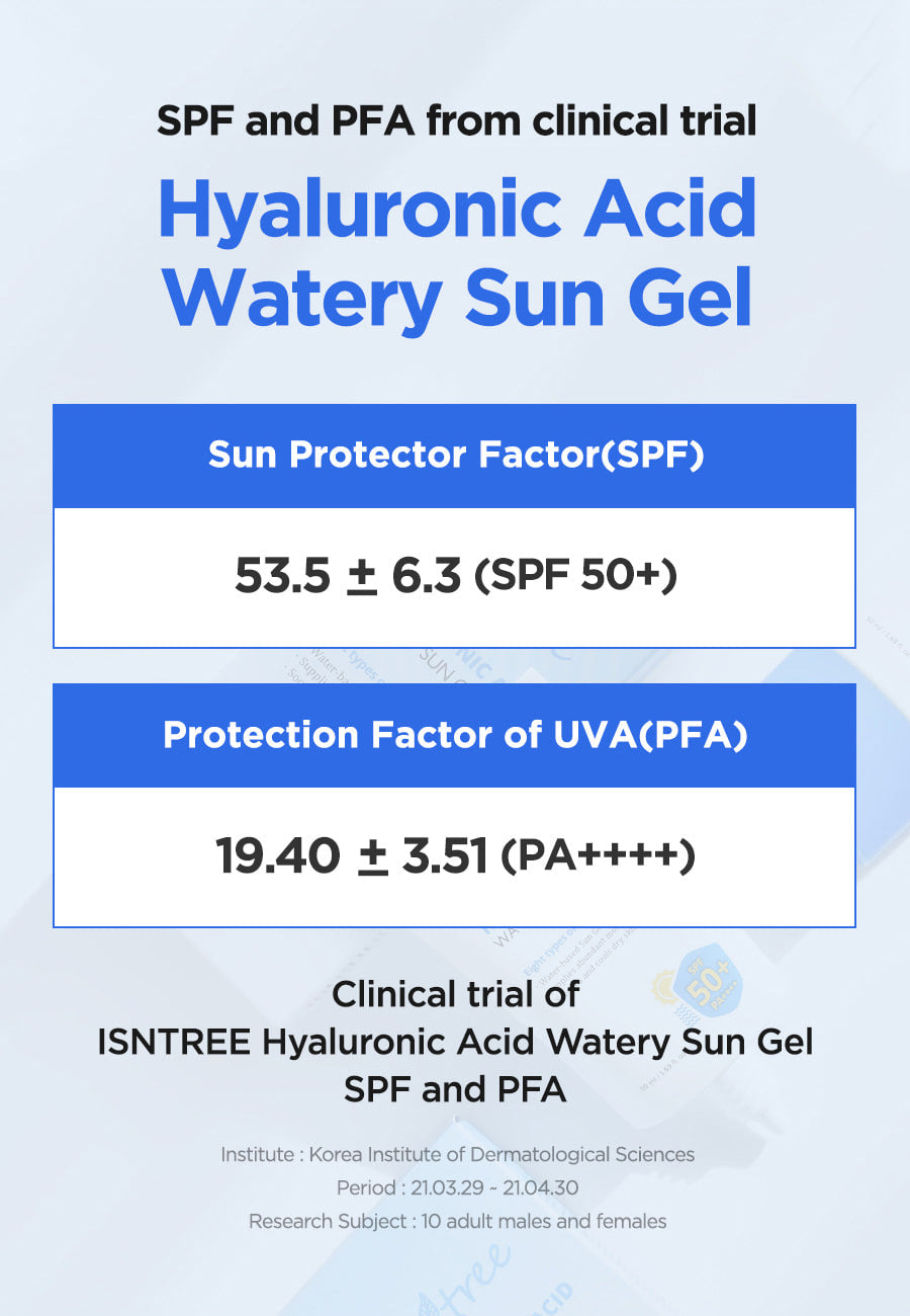 Isntree Hyaluronic Acid Watery Sun Gel SPF 50+ PA++++ 1.69 fl oz (50 ml)